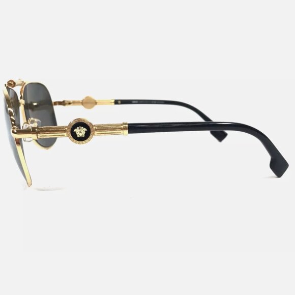 Sale! Versace Polarized Mirror Silver Sunglasses Italy main image 4